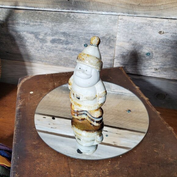 Vintage Little Round Ceramic Santa - Beige - Picture 5 of 8